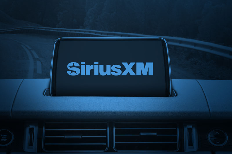 SiriusXM Logo on Car Radio