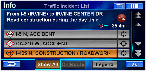 Traffic Incident List