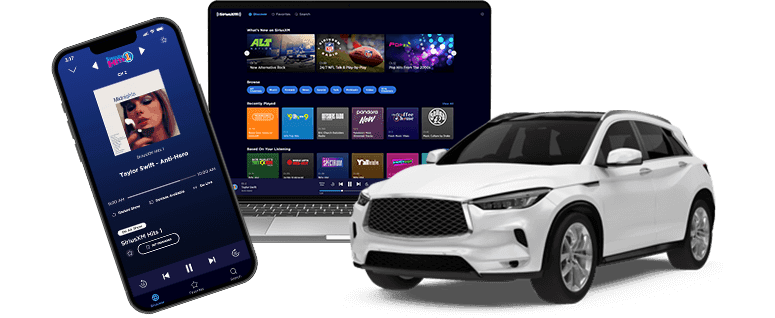 SiriusXM on your phone, laptop, and car
