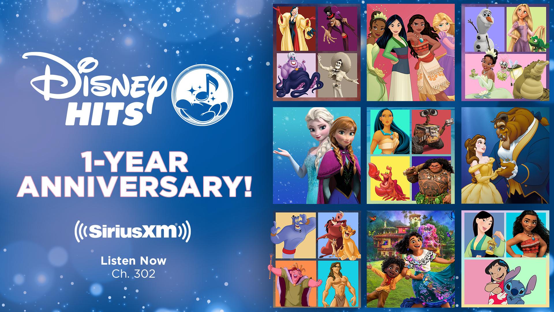 Disney Hist 1 Year Anniversary on SiriusXM Listen Now Channel 302