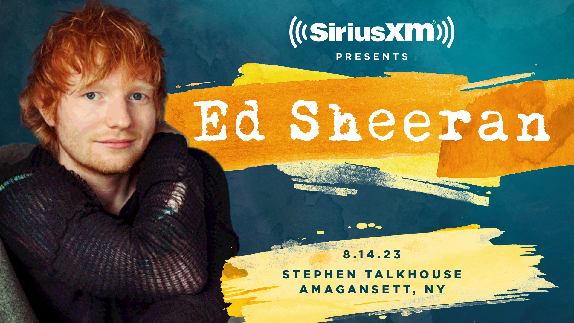 SiriusXM presents Ed Sheeran on August 14, 2023, at the Stephen Talkhouse in Amagansett, New York