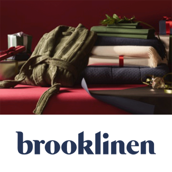 Brooklinen robe and bedding