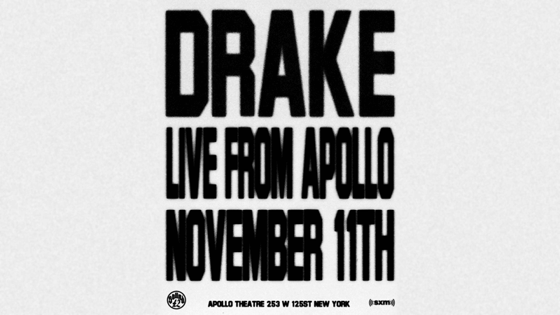 Drake at The Apollo for SiriusXM