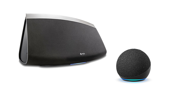 Amazon Dot and Heos speaker