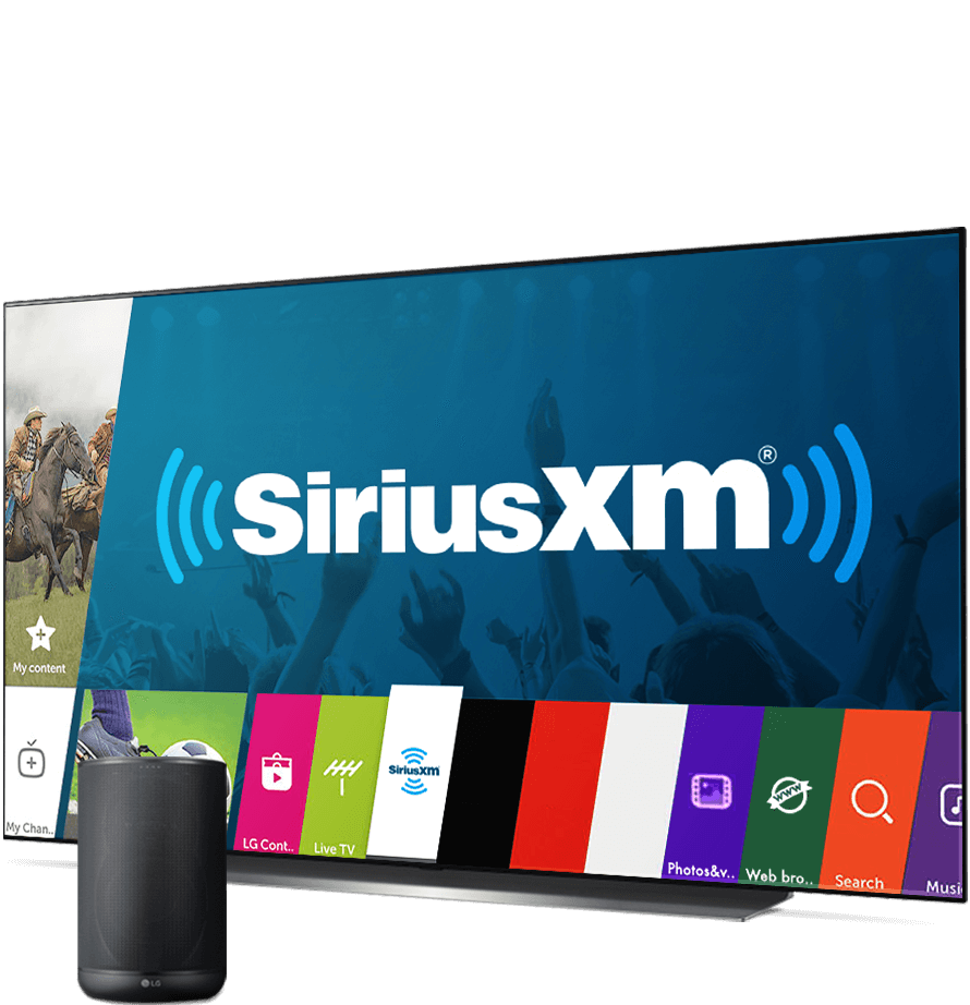 Stream on LG Smart Tvs SiriusXM