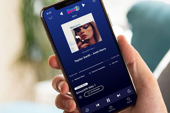Someone playing Taylor Swift's Anti-Hero on their phone