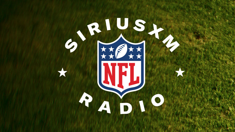 logo of SiriusXM NFL Radio over grass