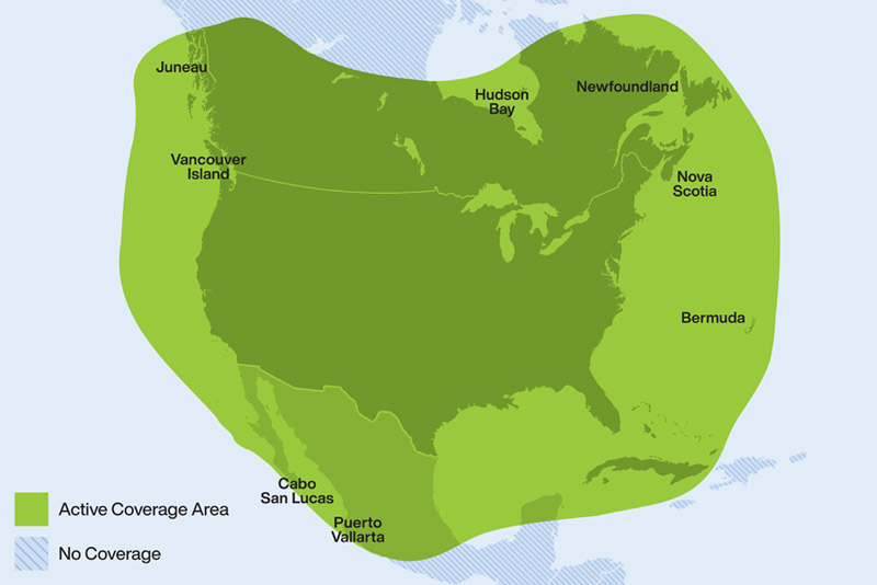 Aviation coverage map