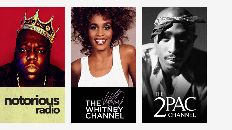 Biggie for Notorious Radio, Whitney Houston, and 2Pac