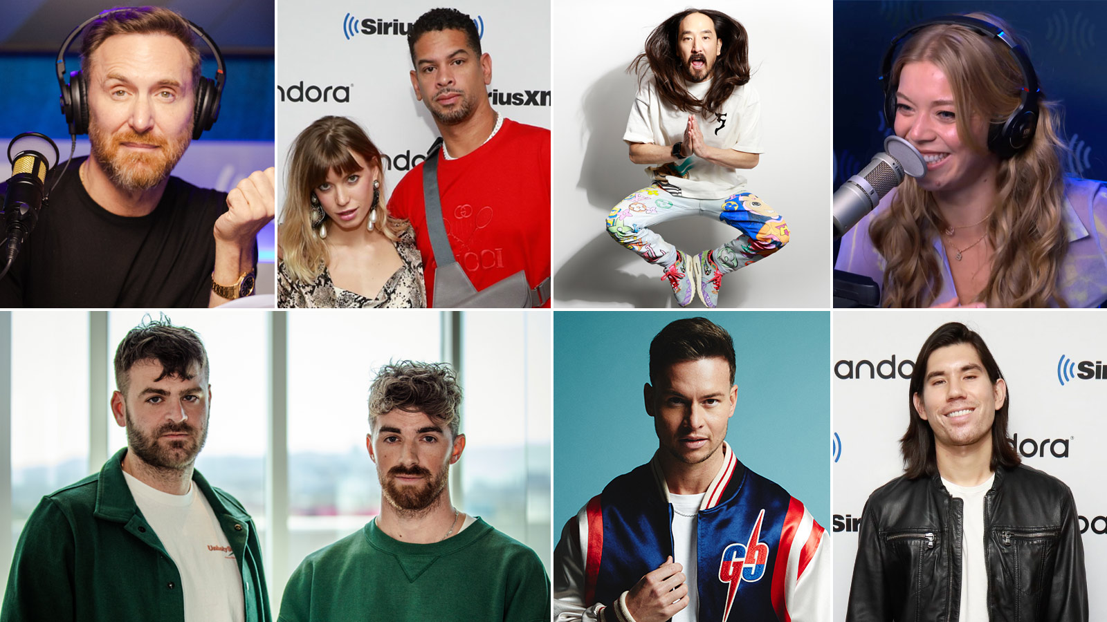 David Guetta, Anabel Englund, MK, Steve Aoki, Becky Hill, The Chainsmokers, Joel Corry and Gryffin. 