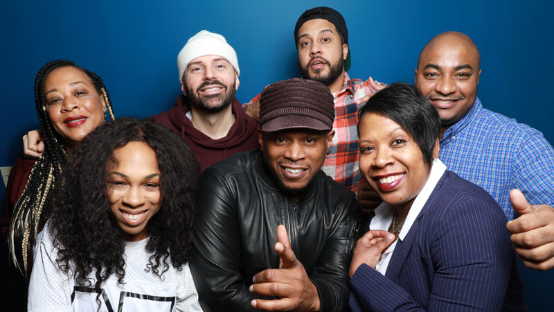 Image of Sway and his team from Sway in the Morning 