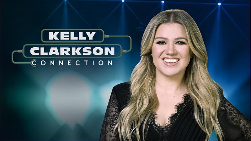 Kelly Clarkson Connection Logo and Photo of Kelly Smiling