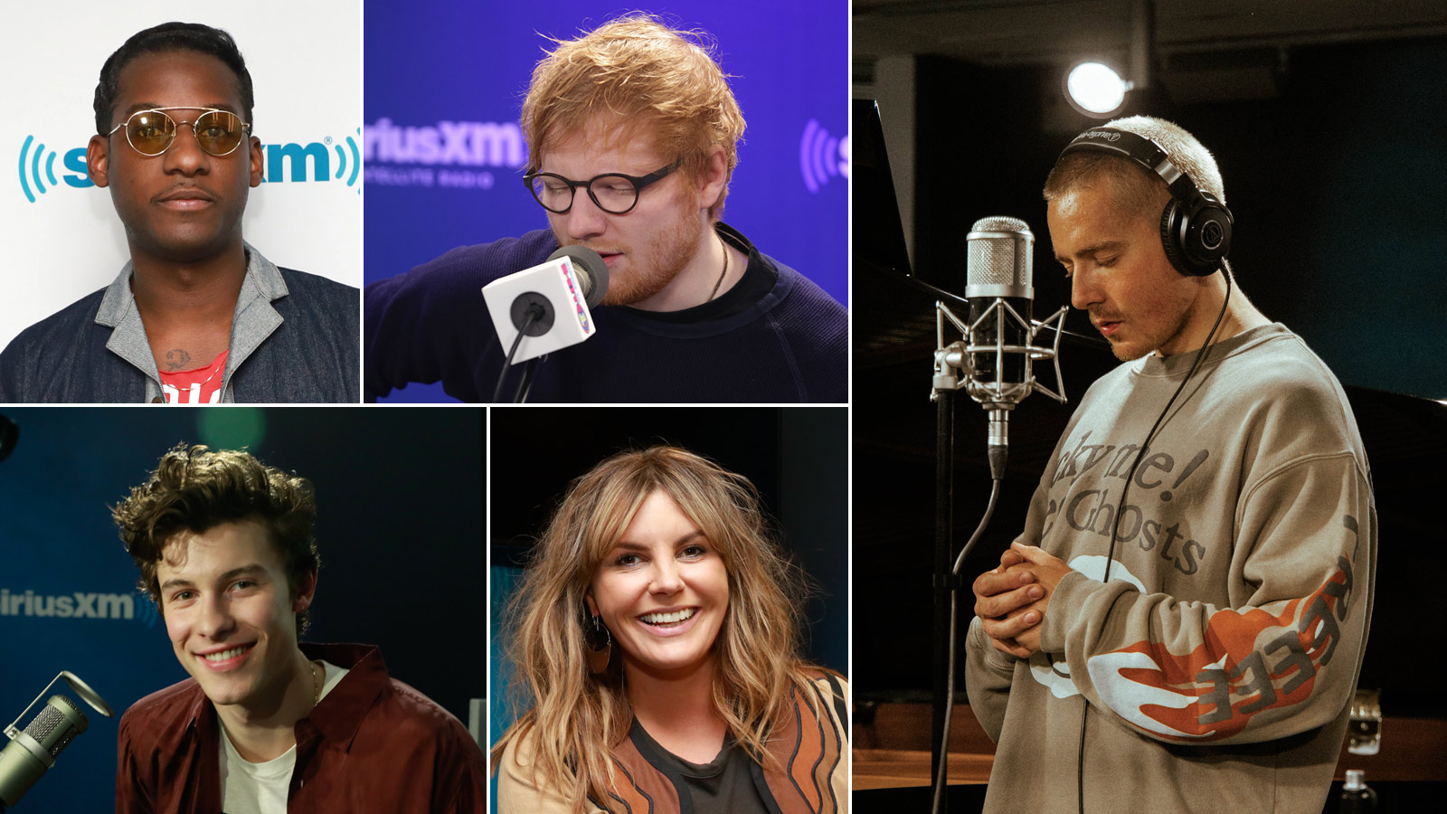 Leon Bridges, Ed Sheeran, Dermot Kennedy, Grace Potter, and Shawn Mendes