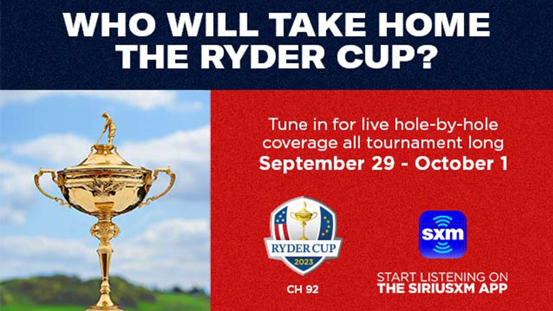Who will take home the Ryder Cup? Tune in for live hole-by-hole coverage all tournament long, September 29 - October 1. Start listening on the SiriusXM App