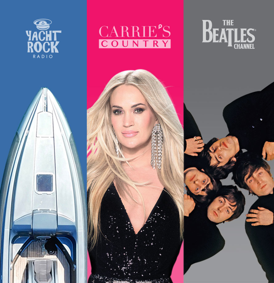 Yacht Rock Radio, Carrie Underwood's Country, The Beatles Channel