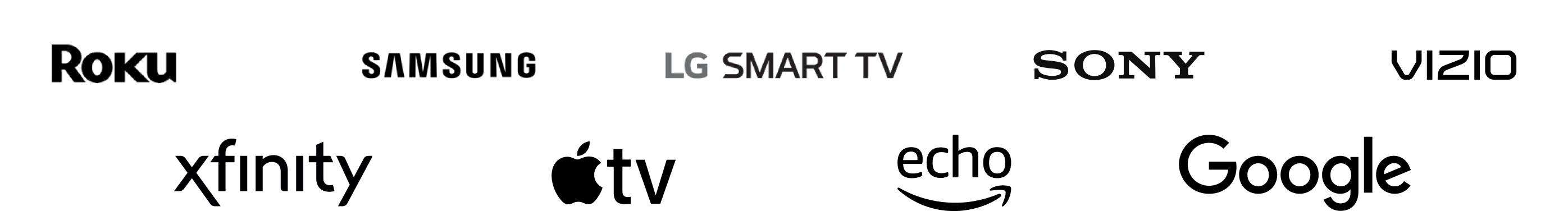 SiriusXM is available on Roku, Xfinity, Google, Apple TV and Amazon Echo streaming devices — plus Sony, Samsung, Vizio and LG Smart televisions.