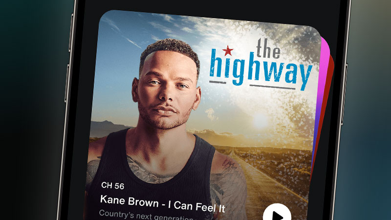 Kane Brown Artist Station on SiriusXM App