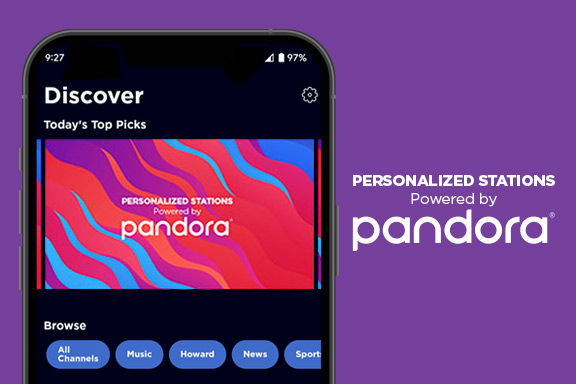 Personalized stations powered by Pandora
