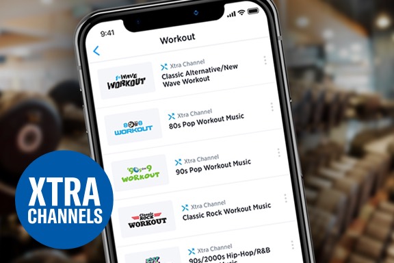 SiriusXM Xtra channels app on phone
