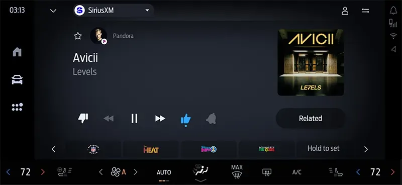Artist station screen