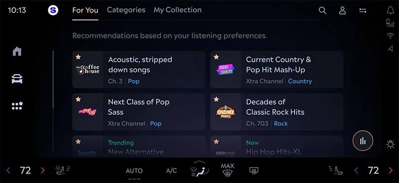 Personalization screen