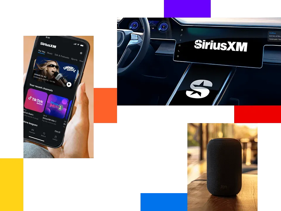 SiriusXM App, SiriusXM in the car, Google speaker