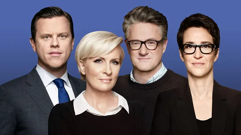 Joe Scarborough, Mika Brzezinski, Willie Geist, Rachel Maddow