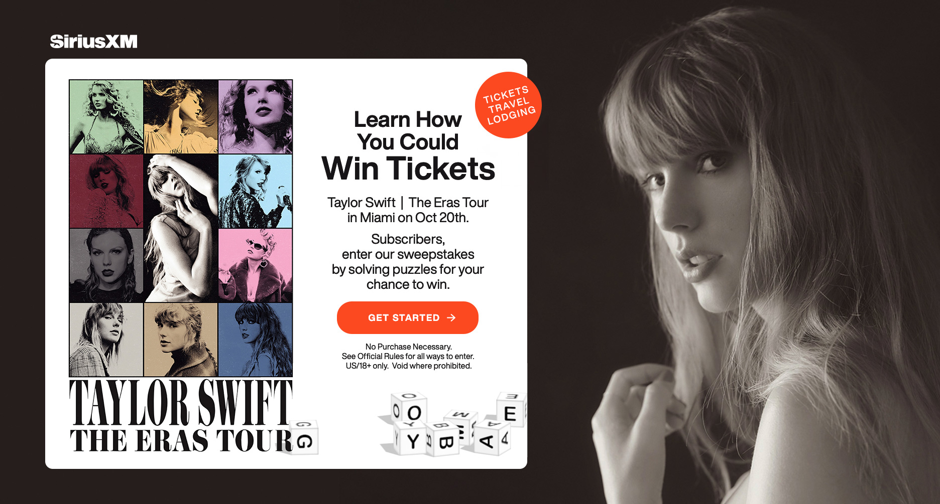 Your Chance to Win Taylor Swift | The Eras Tour Tickets on SiriusXM
