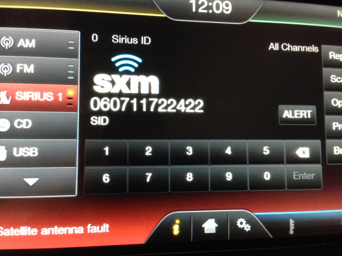 How to find sirius radio id ford fusion