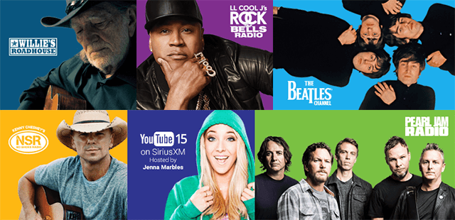 featured SiriusXM artists and channels