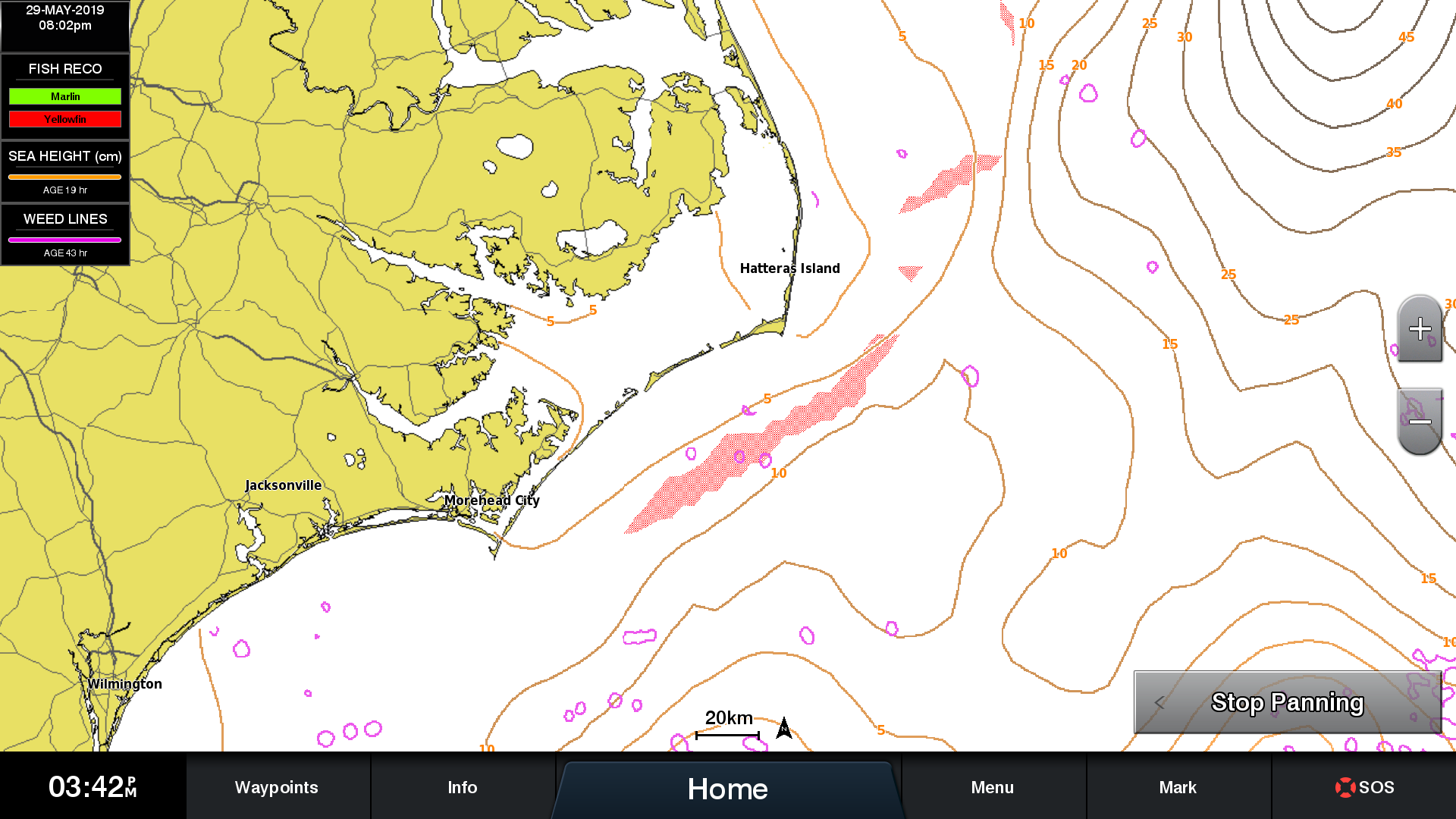 Garmin radar clouds and lightning