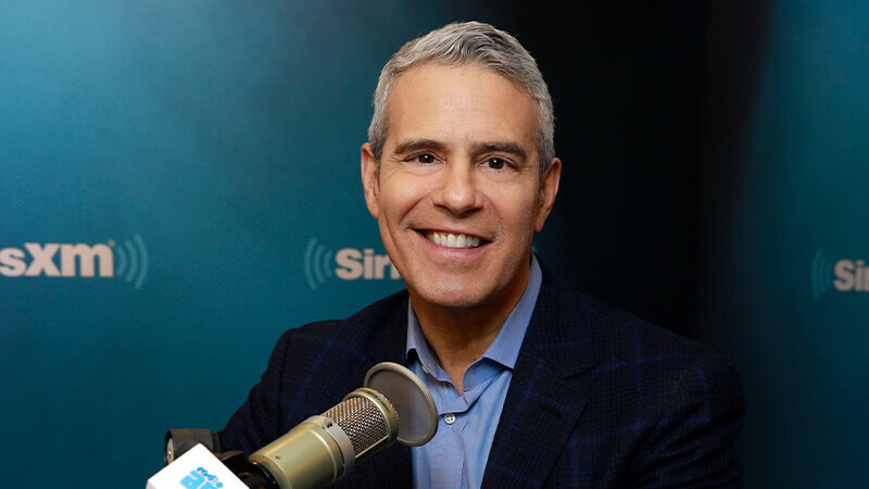 Andy Cohen in a SiriusXM studio